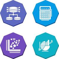 Structured Data and Calculator Icon vector