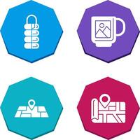 Sleeping Bag and Mug Icon vector