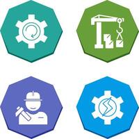 Upgrade and Robotic Arm Icon vector