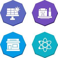 Solar Energy and Factory Icon vector