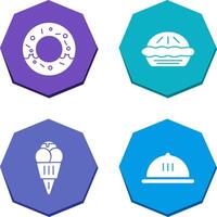 Donut and Pie Icon vector