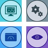 web analysis and preferences Icon vector