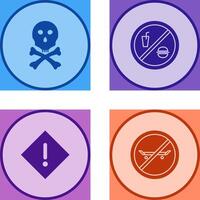 death sign and no foods or drink Icon vector