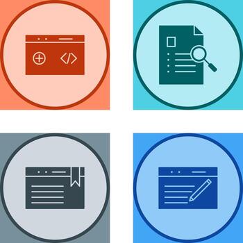 limpiar código y caso estudiar icono vector