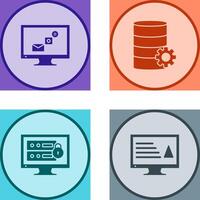 digital marketing and database management Icon vector