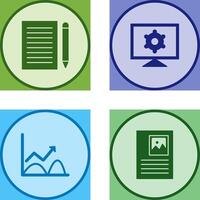 write feedback and computer settings Icon vector