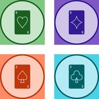 heart cards and diamonds card Icon vector