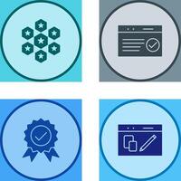 reputaion management and qc passed Icon vector
