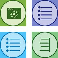 settings and numbered lists Icon vector