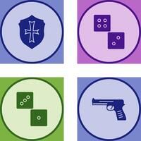 Dice and Shield Icon vector