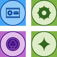 Blogging Service and Setting Icon vector