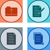 folder and edit document Icon vector