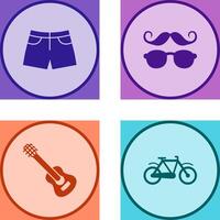 Hipster Style and Shorts Icon vector