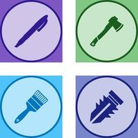 Marker and Axe Icon vector