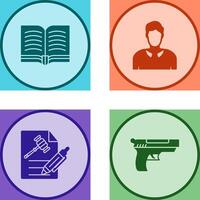 Book and Judge Icon vector