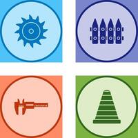 Saw Blade and Fence Icon vector