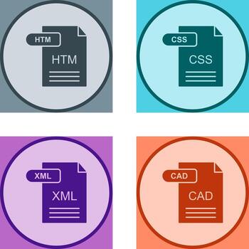 HTM and CSS Icon vector