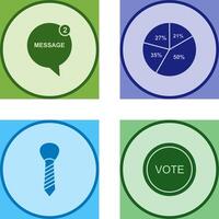 Message Bubbles and Pie Chart Icon vector