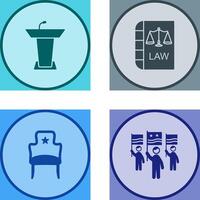 Podium and Law Icon vector