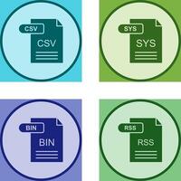 CSV and SYS Icon vector