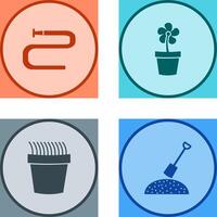 Water Pipe and Lower Pot Icon vector