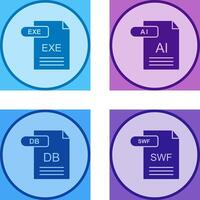 AI and EXE Icon vector