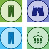 pantalones y pantalones cortos icono vector