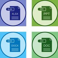 XLSX and PPT Icon vector
