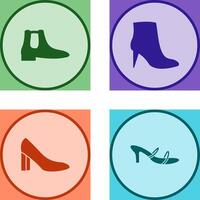 Men Boots and high heels Icon vector