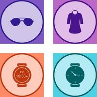 Ladies Shirt and Sunglasses Icon vector