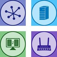 Internet and Server Network Icon vector