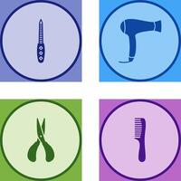 Nail File and Hair Dryer Icon vector