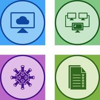 Cloud Systems and Connected Icon vector