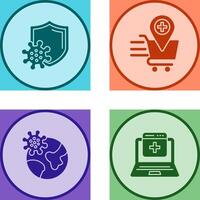 Virus Protection and Online Health Icon vector