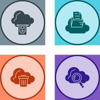 nube informática y nube icono vector