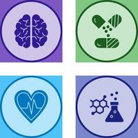 Brain and Capsule Icon vector