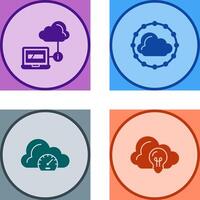 Laptop and Cloud Icon vector