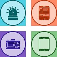 Alarm System and Ebook Icon vector