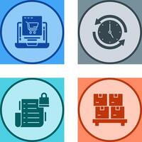 Add to Cart and Run time Icon vector