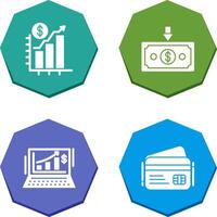 Chart Up and Money Down Icon vector