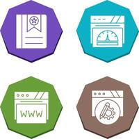 Bookmark and Speedometer Icon vector