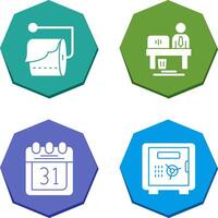 Tissue Roll and Worker Icon vector