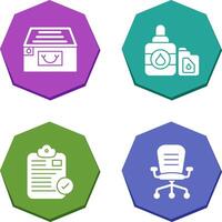 archivo gabinete y tinta cartucho icono vector