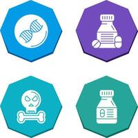 Dna and Tablets Icon vector