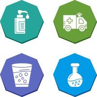 Hand Soap and Ambulance Icon vector