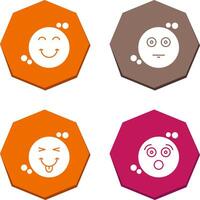 Smile and Neutral Icon vector