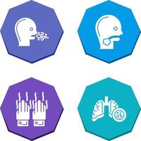 Bad Breath and Throat Cancer Icon vector