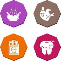 Heart Attack and hashtray Icon vector