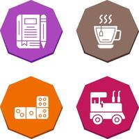 Tea and Diary Icon vector