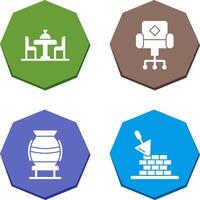 Chair and Dinning Table Icon vector